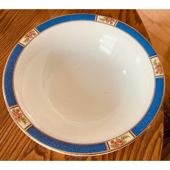 Allertons Ltd. Serving Bowl, English Bone China, ALL5, Blue Band,  Hand Painted - Picture 2 of 10